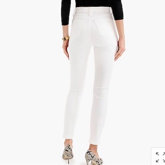 J. Crew 9" high-rise toothpick jean in white - Picture 2 of 4